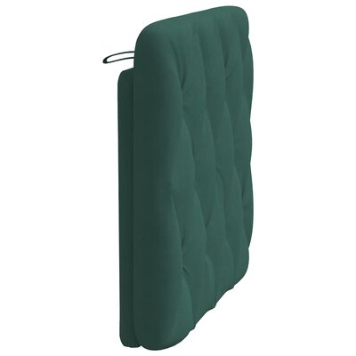 vidaXL Coussin de tête de lit vert foncé 80 cm velours