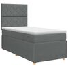 vidaXL Lit boxspring avec matelas Gris fonc&eacute; Simple Tissu