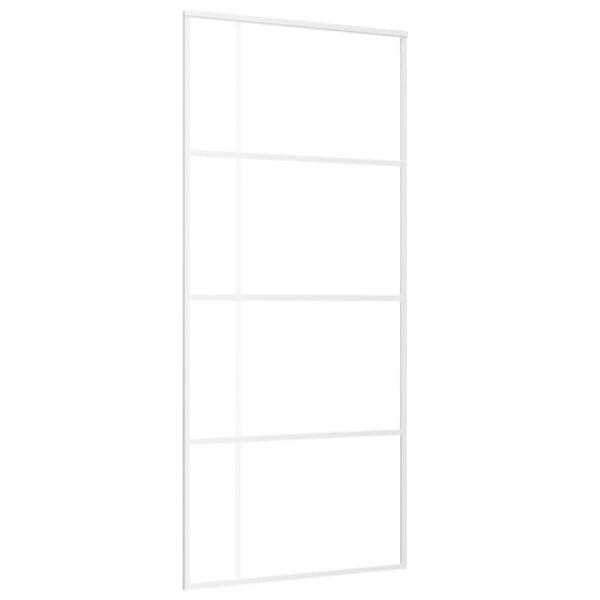vidaXL Porte coulissante Verre ESG et aluminium 90x205 cm Blanc