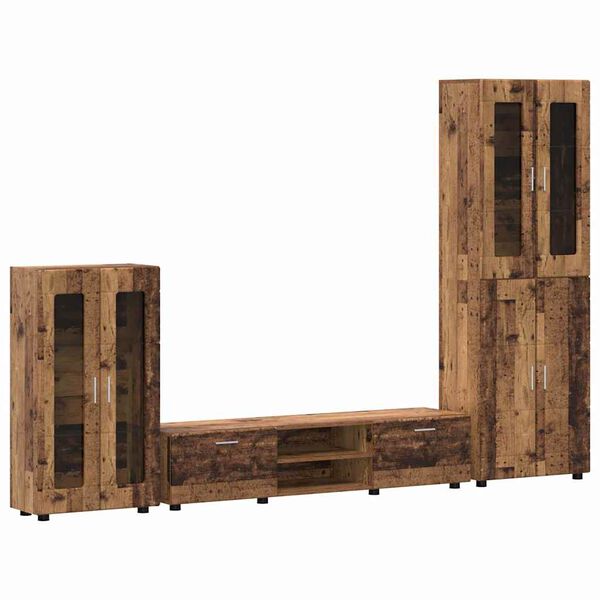 vidaXL Ensemble meuble TV avec tiroir Bois ancien Bois d'ing&eacute;nierie