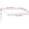 vidaXL Auvent r&eacute;tractable anthracite et blanc 3,5x2,5m tissu/aluminium