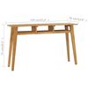 vidaXL Table console 120x35x75 cm Bois de teck massif