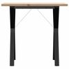 vidaXL Table &agrave; manger cadre en Y 80x50x75,5cm bois de pin massif acier