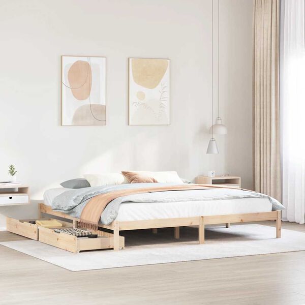 vidaXL Cadre de lit sans matelas 180x200 cm bois massif de pin