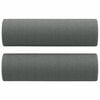 vidaXL Canap&eacute; 2 places avec oreillers gris fonc&eacute; 140 cm tissu