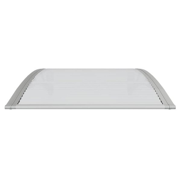 vidaXL Auvent de porte gris et transparent 100 x 75 cm en polycarbonate