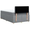 vidaXL Sommier &agrave; lattes de lit avec matelas Gris clair 120x200cm Tissu