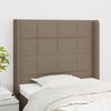 vidaXL T&ecirc;te de lit avec oreilles Taupe 93x16x118/128 cm Tissu
