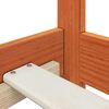 vidaXL Cadre de lit Cire marron 90 x 190 cm Bois de pin massif