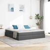 vidaXL Lit avec rangement et matelas Gris fonc&eacute; 180 x 200 cm Polyester