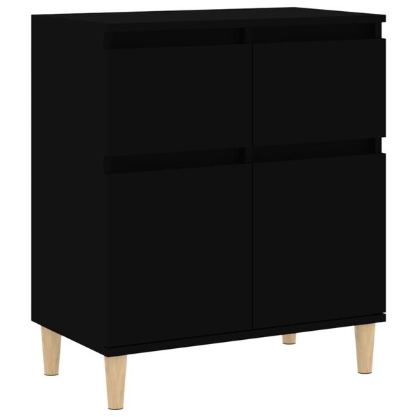 vidaXL Buffet Noir 60x35x70 cm Bois d'ing&eacute;nierie