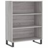 vidaXL Buffet haut Sonoma gris 69,5x34x180 cm Bois d'ing&eacute;nierie