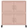 vidaXL Buffet rose 68x39x72 cm acier
