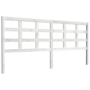 vidaXL T&ecirc;te de lit blanc 205,5x4x100 cm bois massif de pin