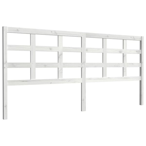 vidaXL T&ecirc;te de lit blanc 205,5x4x100 cm bois massif de pin