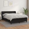 vidaXL Sommier &agrave; lattes de lit avec matelas Noir 140x190 cm Similicuir