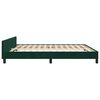 vidaXL Cadre de lit sans matelas vert fonc&eacute; 160x200 cm velours