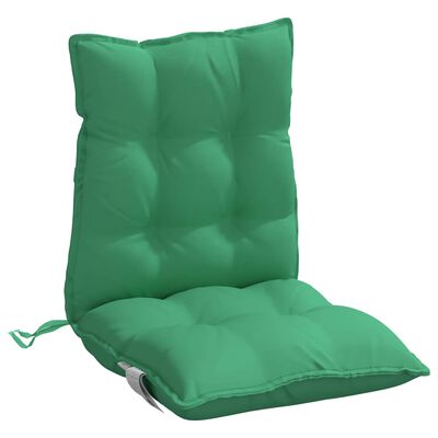 vidaXL Coussins de chaise à dossier bas lot de 2 vert tissu oxford