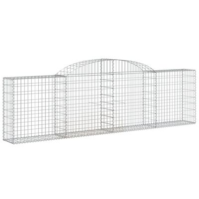 vidaXL Paniers à gabions arqués 17 pcs 300x30x80/100 cm fer galvanisé