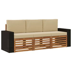 vidaXL Ensembles de canap&eacute;s 3 pc Bois d'Acacia Massif