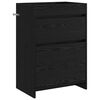 vidaXL Meuble sous lavabo de salle de bain Ch&ecirc;ne noir