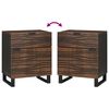 vidaXL Cabinet de chevet Noyer 50 x 33 x 60 cm Bois d'acacia massif