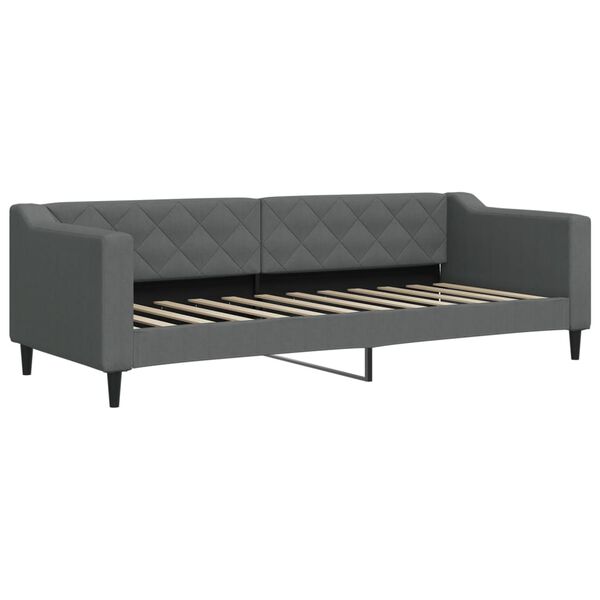 vidaXL Lit de jour avec gigogne sans matelas gris fonc&eacute; 80x200 cm