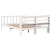 vidaXL Cadre de lit sans matelas blanc 140x200 cm bois de pin massif