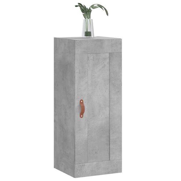 vidaXL Armoire murale gris b&eacute;ton 34,5x34x90 cm bois d'ing&eacute;nierie