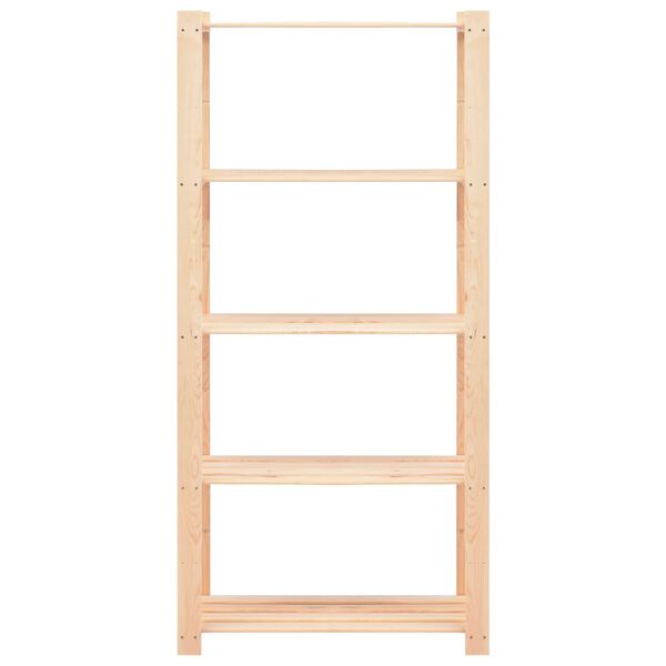 vidaXL Étagères de rangement à 5 niveaux 5 pcs 80x38x170 cm Pin 250 kg