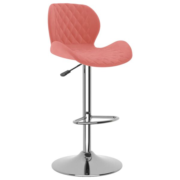 vidaXL Tabourets de bar lot de 2 rose velours