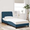 vidaXL Lit avec matelas bleu 80x200 cm velours