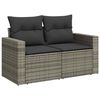vidaXL Salon de jardin avec coussins 10 pcs gris r&eacute;sine tress&eacute;e