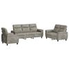 vidaXL Ensemble de Canap&eacute;s 3 pcs Gris fonc&eacute; Simili daim