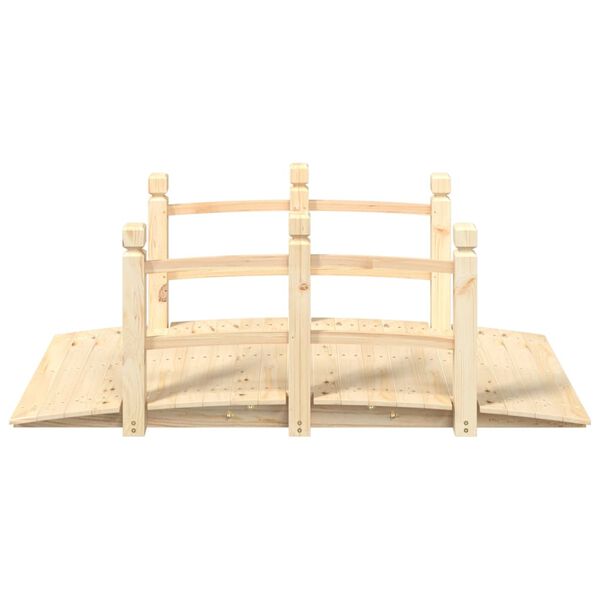 vidaXL Pont de jardin avec garde-corps 150x67x56cm bois massif &eacute;pic&eacute;a