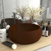 vidaXL Lavabo rond de luxe Marron fonc&eacute; mat 40x15 cm C&eacute;ramique