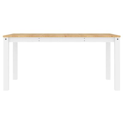 vidaXL Table à manger Panama blanc 160x80x75 cm bois massif de pin