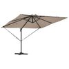 vidaXL Parasol Taupe 286 x 285 x 270 cm Aluminium