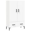 vidaXL Buffet haut blanc 69,5x31x115 cm bois d'ing&eacute;nierie