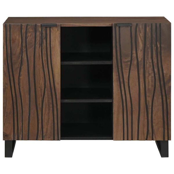 vidaXL Buffet Marron 90 x 33 x 75 cm bois de manguier massif