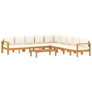 vidaXL Salon de jardin avec coussins 6 pcs bois d'acacia solide