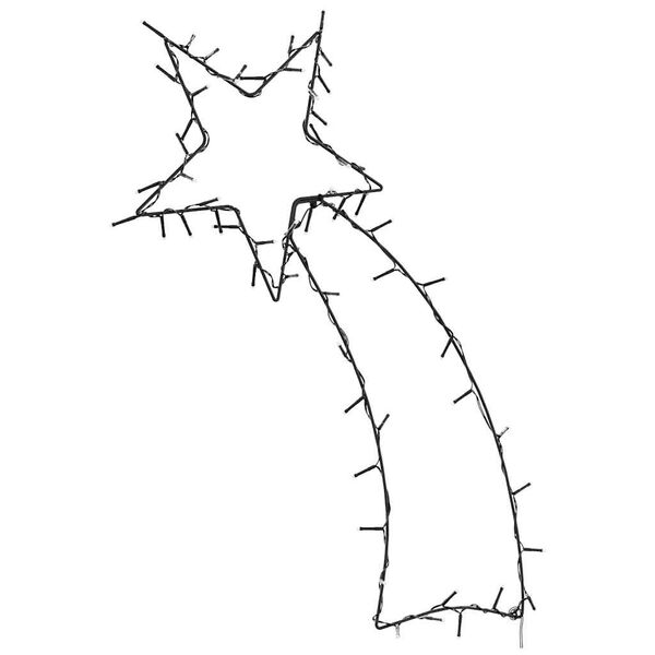 vidaXL Lumi&egrave;res de No&euml;l silhouette d'&eacute;toile filante 80 LED