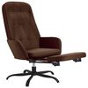 vidaXL Chaise de relaxation et repose-pied Marron brillant Similicuir