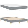 vidaXL Lit &agrave; ressorts avec matelas Gris clair 140 x 190 cm tissu