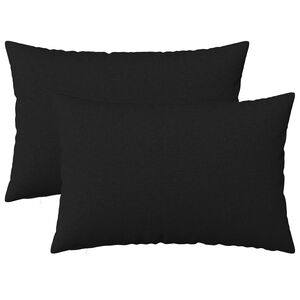 vidaXL Housse de coussin 2 pcs HEERLEN Noir 30 x 50 cm