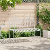vidaXL Banc de jardin Blanc antique 103,5 x 59 x 89 cm Acier