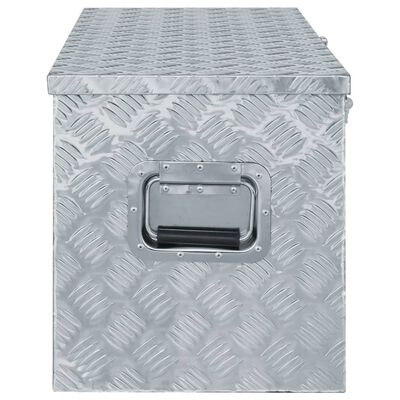 vidaXL Boîte en aluminium 110,5 x 38,5 x 40 cm Argenté