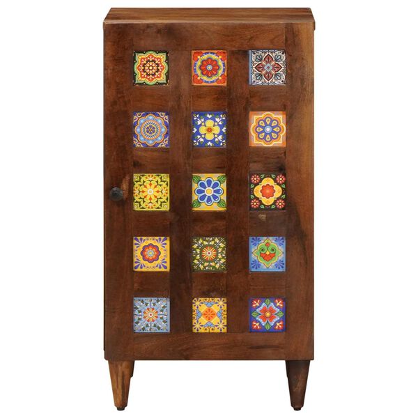 vidaXL Buffet avec porte Noyer 40 x 33,5 x 75 cm Bois de mangue massif