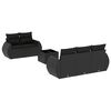 vidaXL Salon de jardin 6 pcs avec coussins noir r&eacute;sine tress&eacute;e