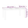 vidaXL Ensemble &agrave; manger de jardin 3 pcs Bois de teck massif